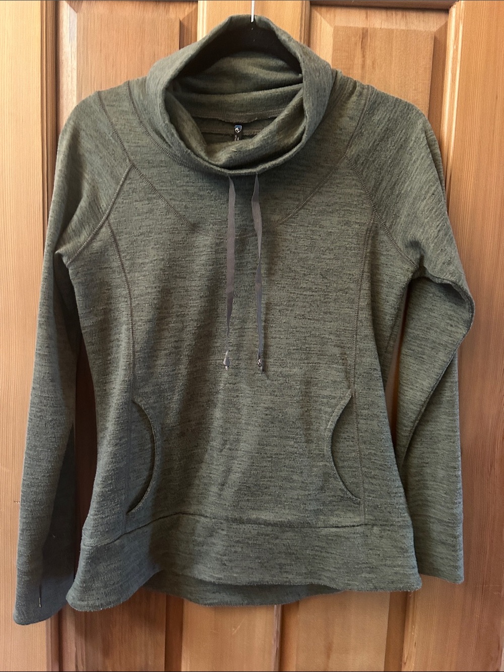 Kuhl Olive Green Cowl Neck Pullover Hoodie
